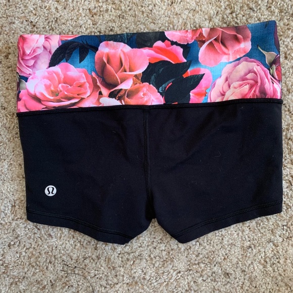 lululemon athletica Pants - Lululemon | Floral Pink Boogie Shorts